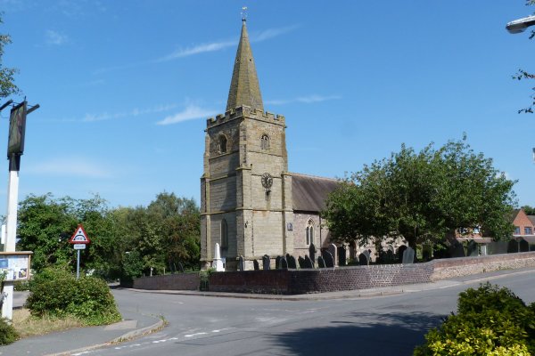 View of St. Peters Church, Leire